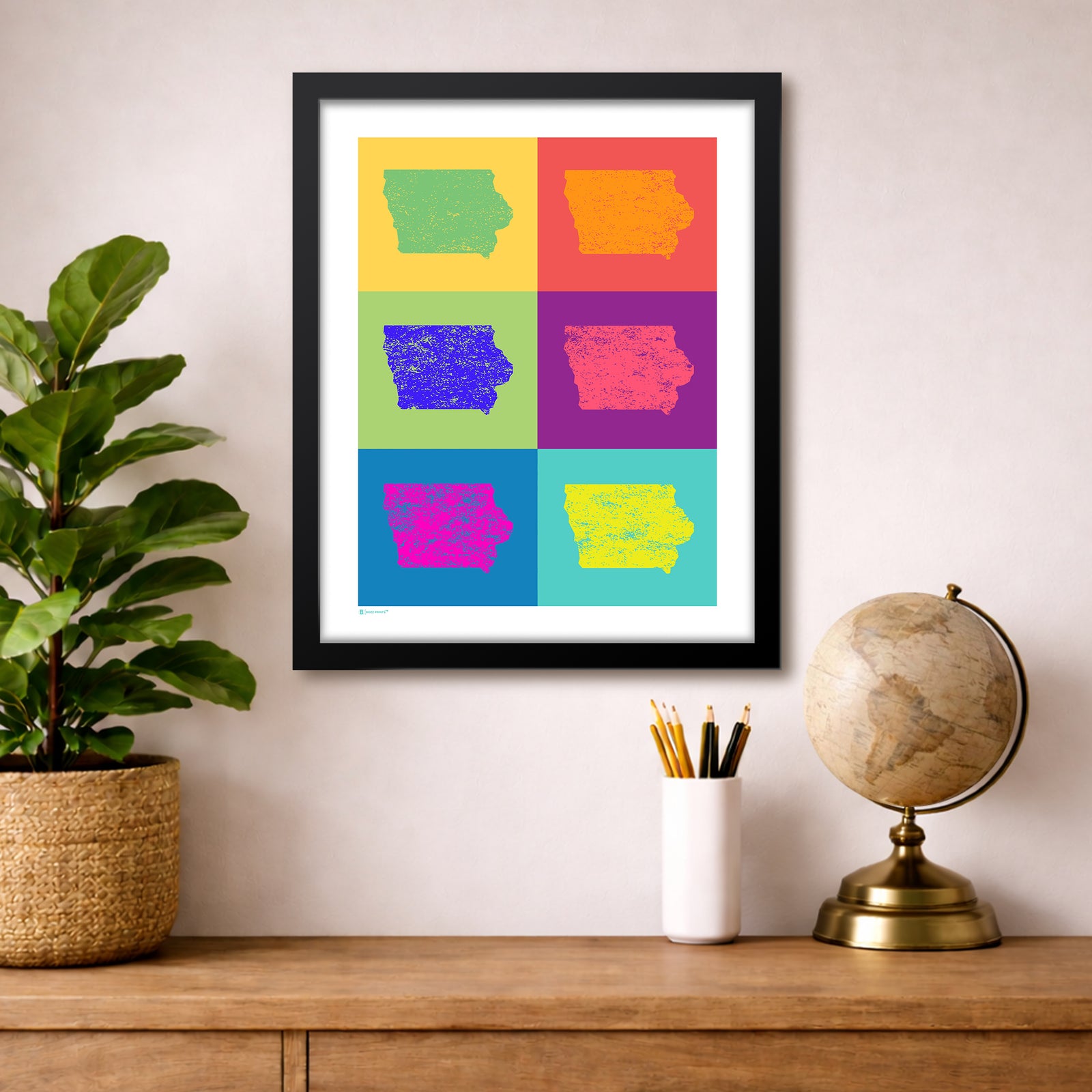 Iowa Pop Art Print