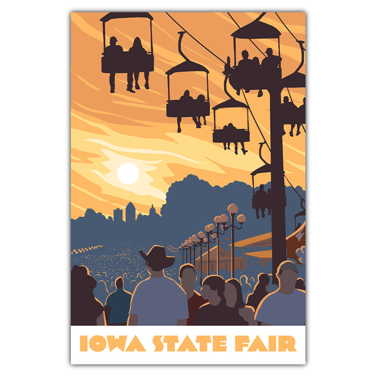 Iowa State Fair Sunset Postcard