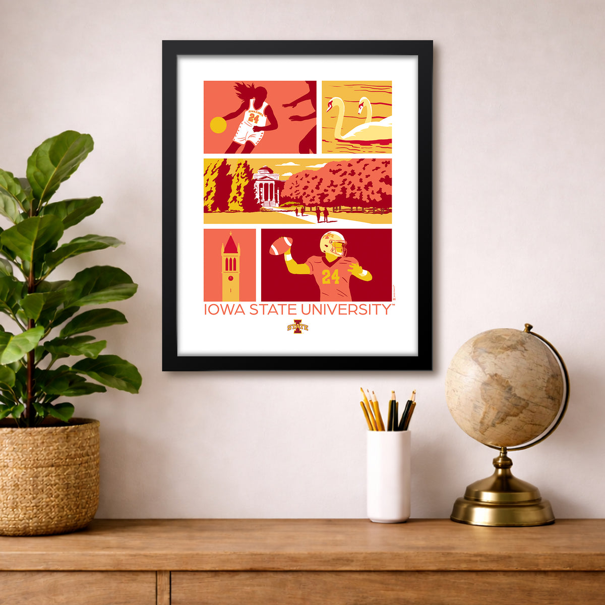 Iowa State University Icons Print
