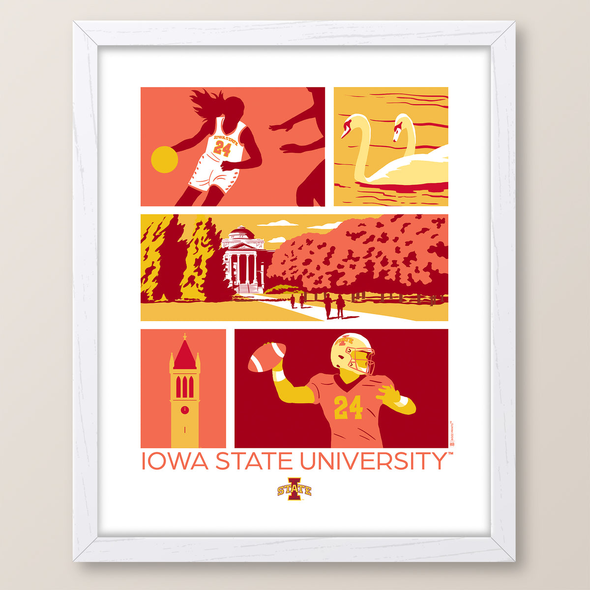 Iowa State University Icons Print