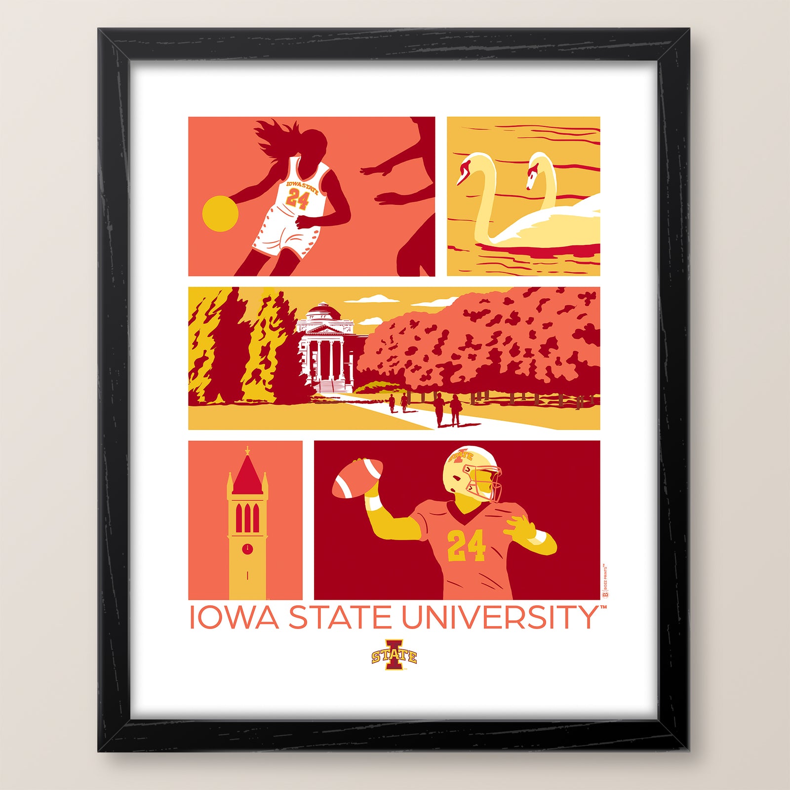 Iowa State University Icons Print