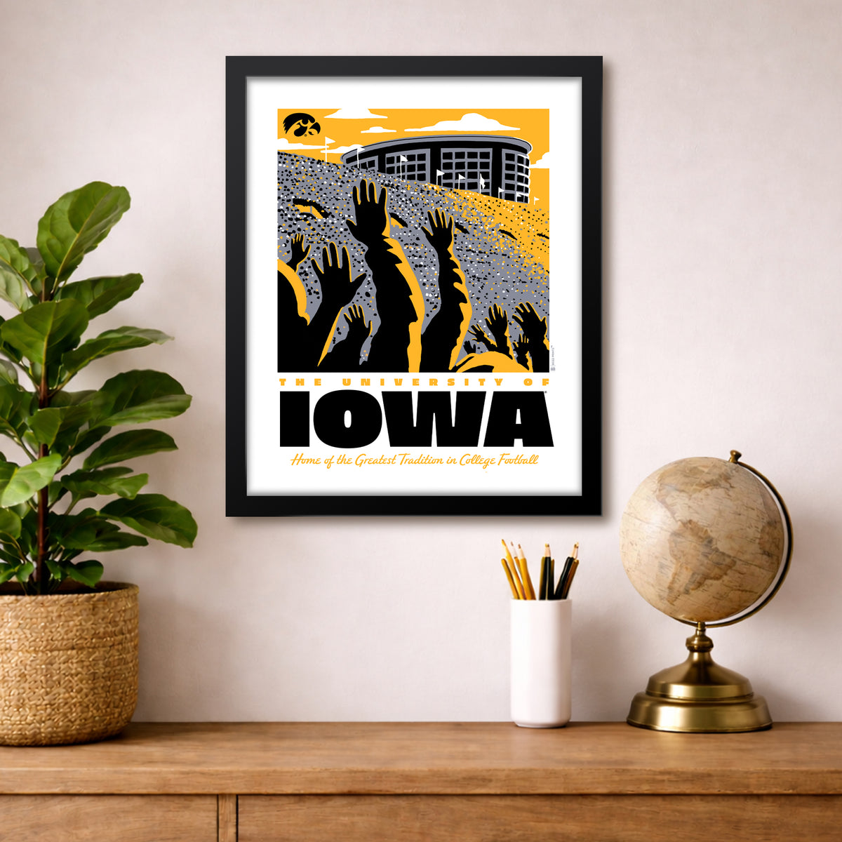 University of Iowa Wave Print