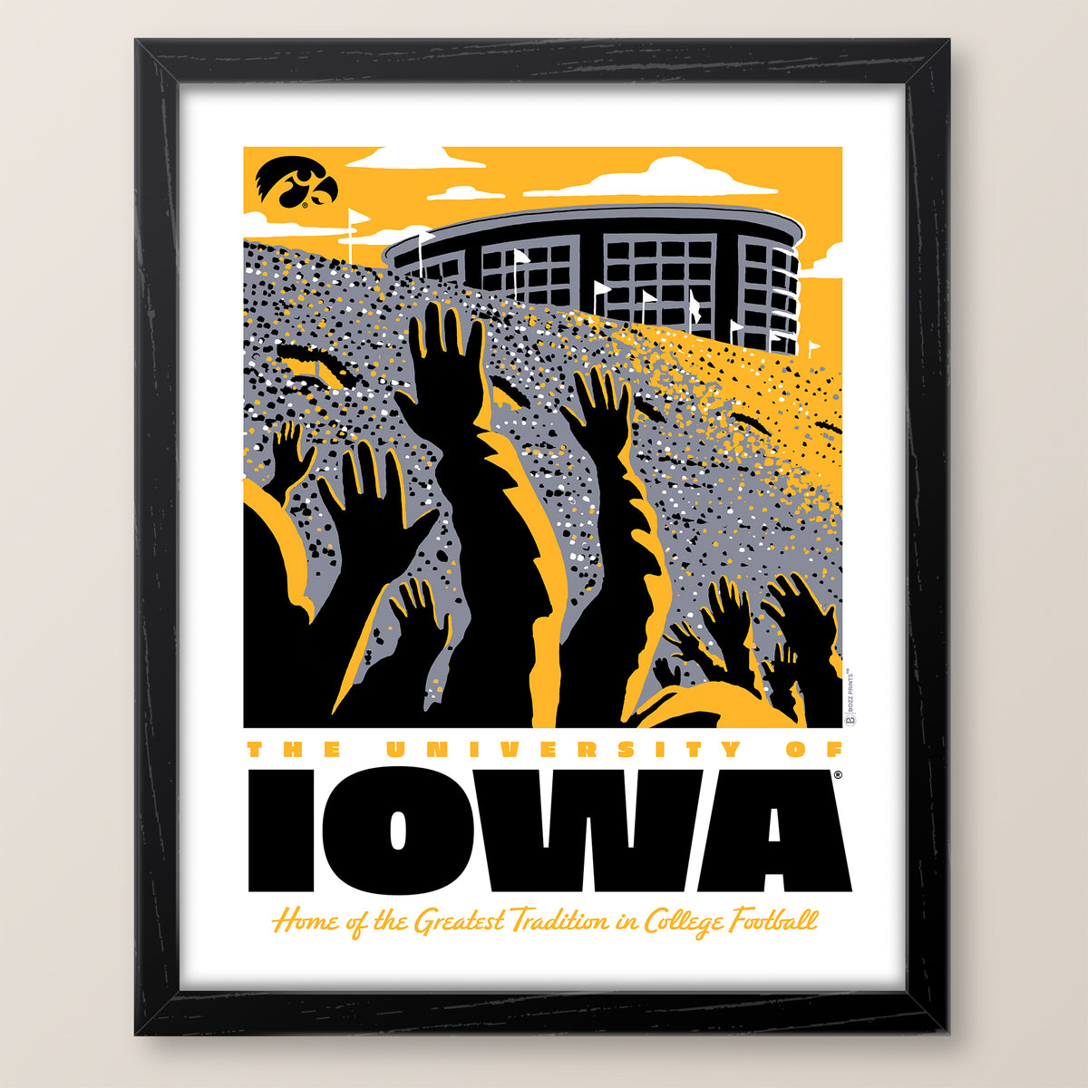 University of Iowa Wave Print