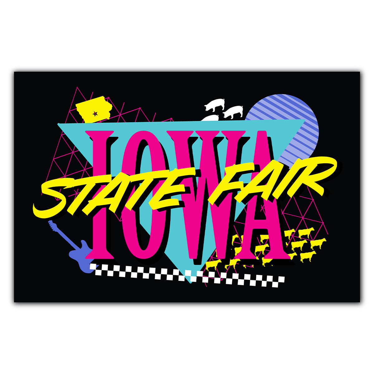 Iowa State Fair Retro 90s Postcard