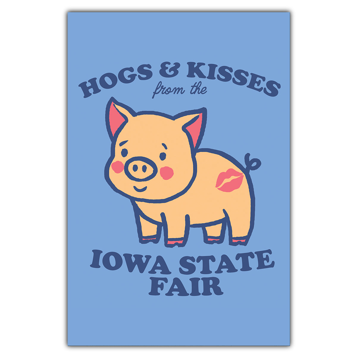 Iowa State Fair Hogs and Kisses Postcard