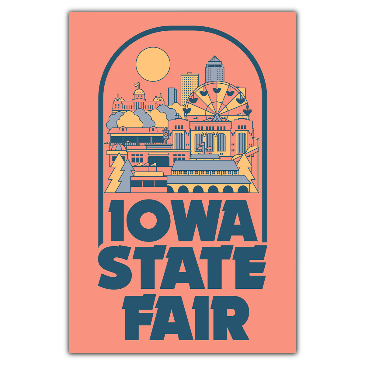 Iowa State Fair Icons Postcard