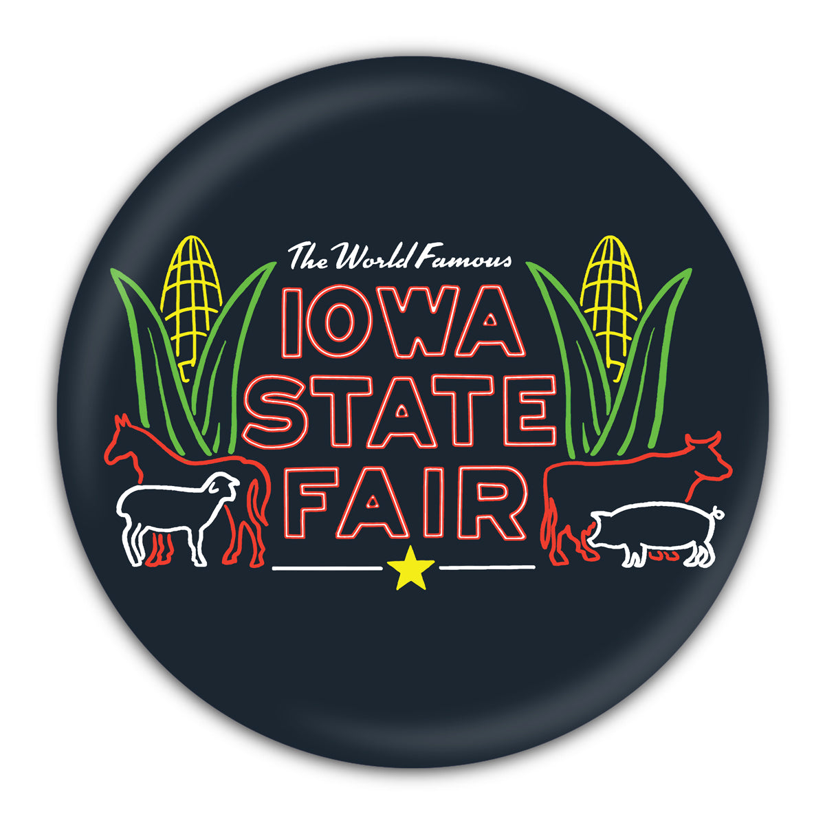 Iowa State Fair Neon Drink Coaster
