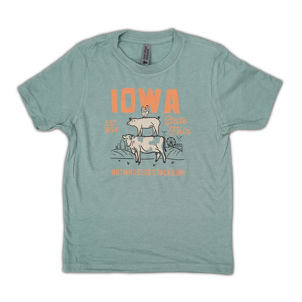 Iowa State Fair Stacked Kids T-Shirt