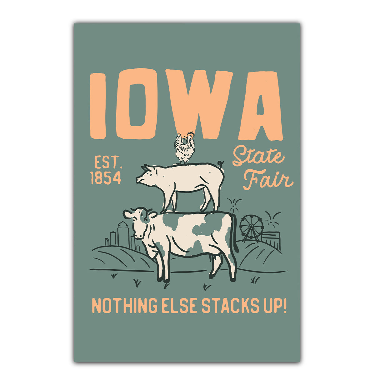 Iowa State Fair Stacked Postcard