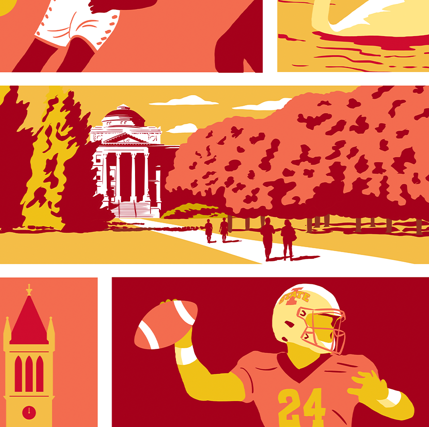 Iowa State University Icons Print
