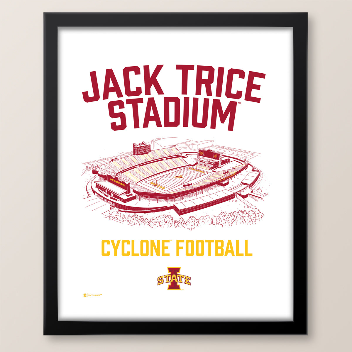 Jack Trice Stadium Cyclone Football Print