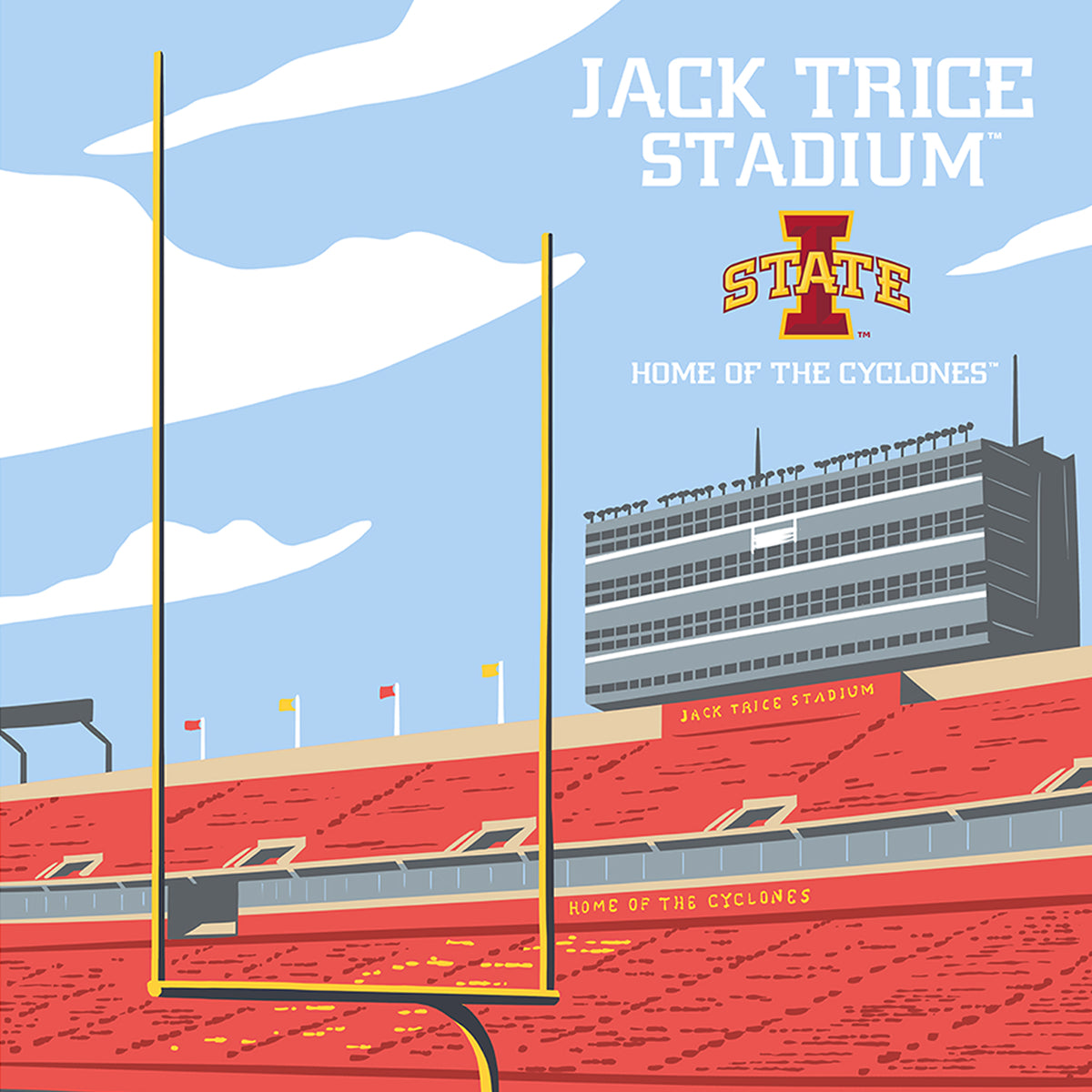 Jack Trice Stadium Endzone Print