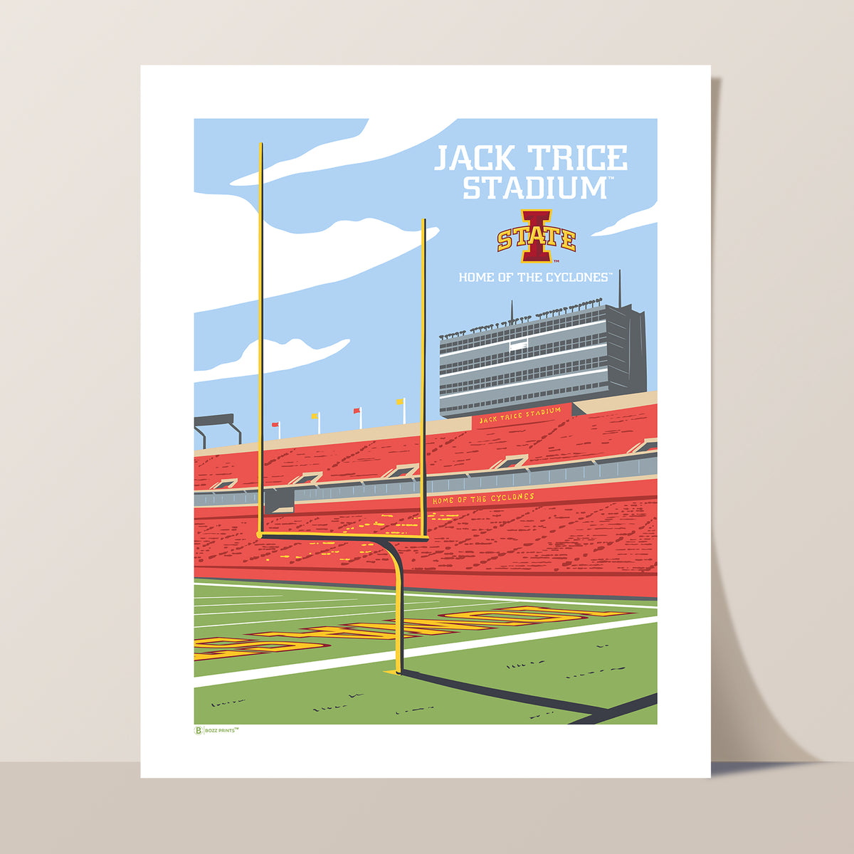 Jack Trice Stadium Endzone Print