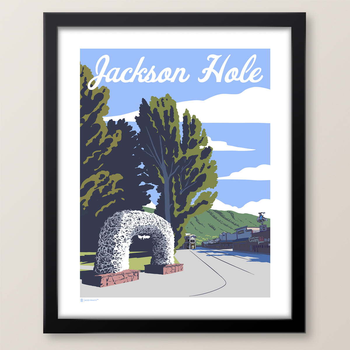 Jackson Hole Antler Arch Print