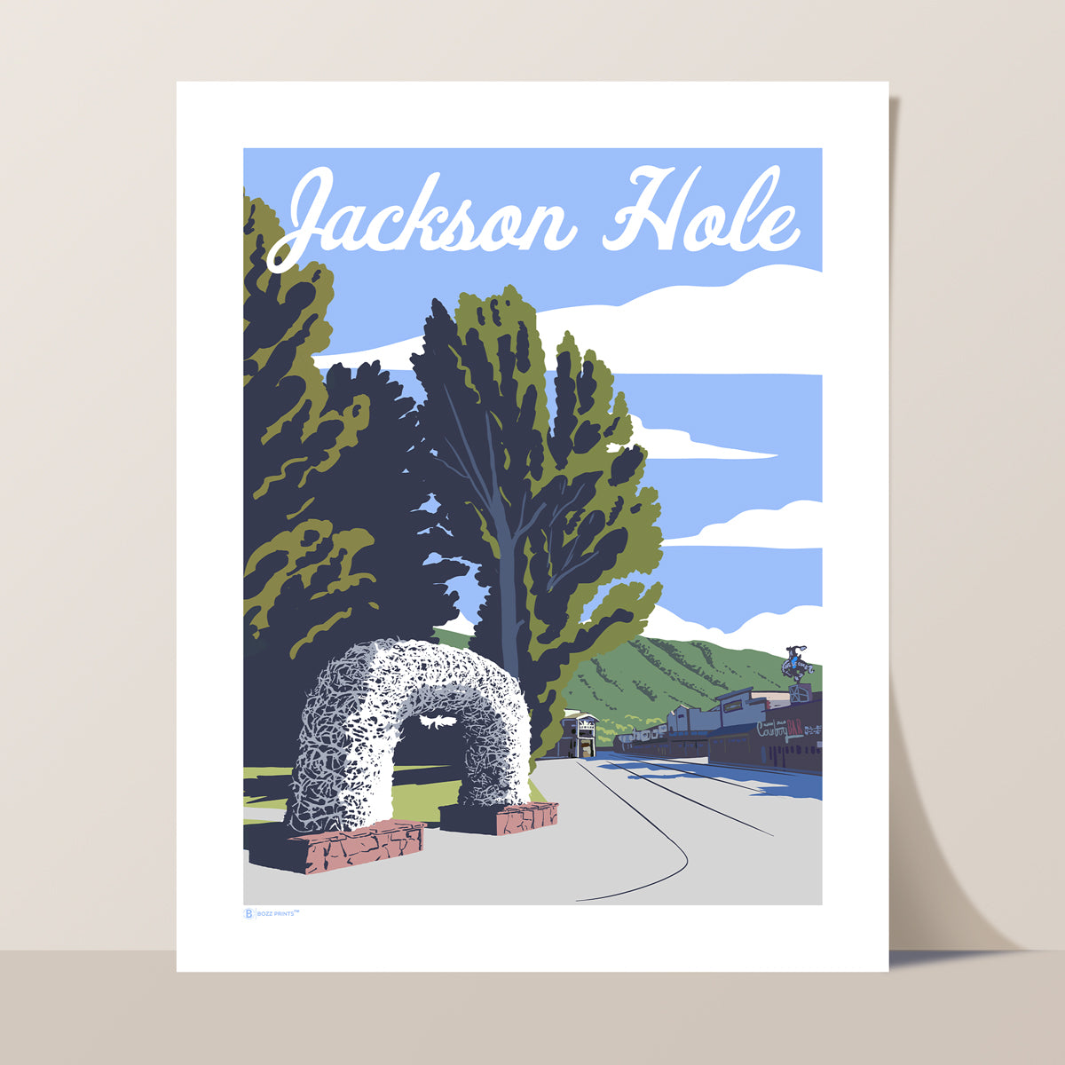Jackson Hole Antler Arch Print