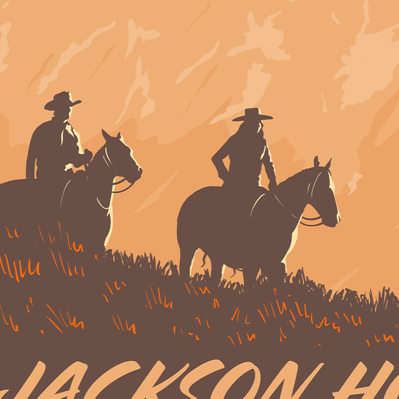 Jackson Hole By Horseback Print