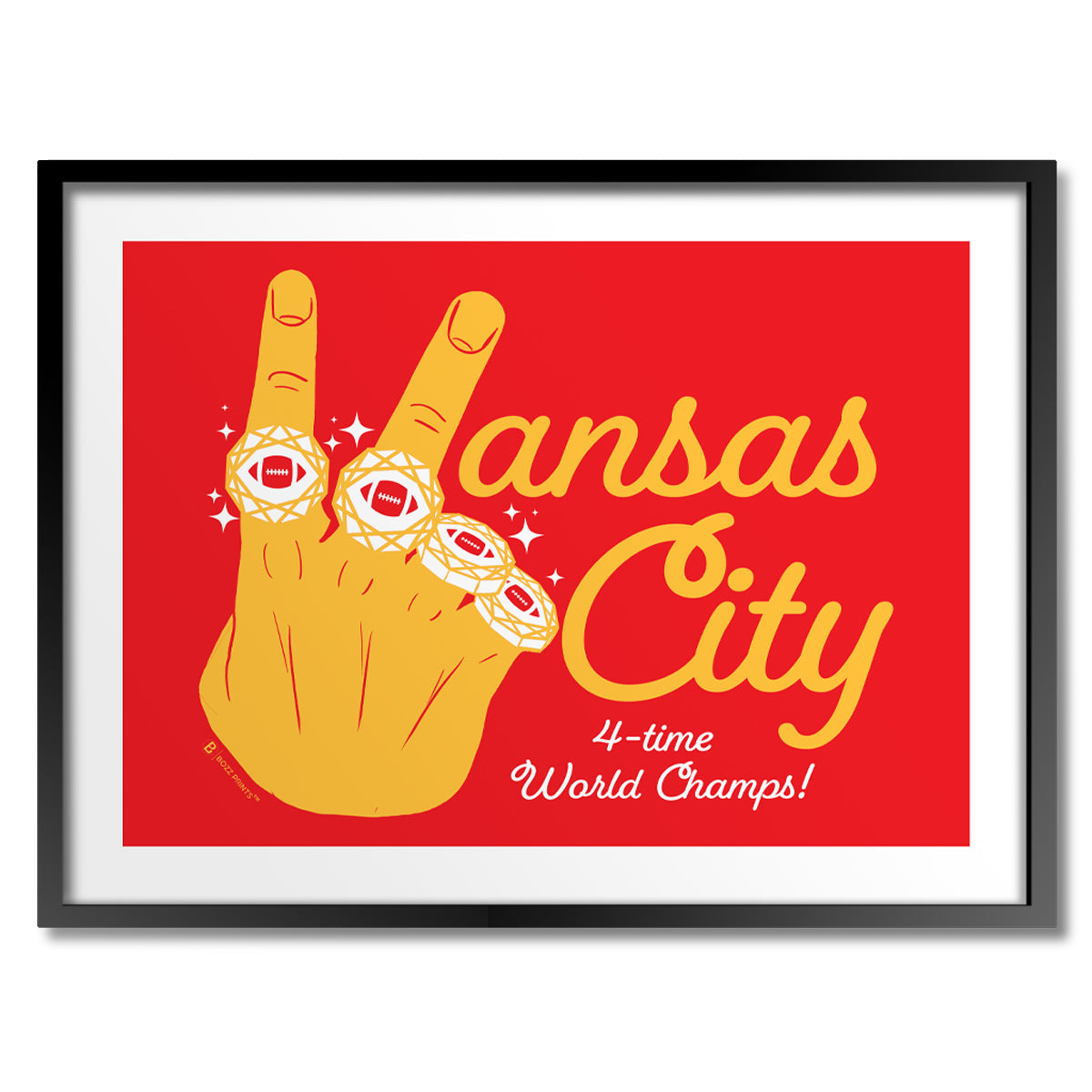 Kansas City 4-Time World Champs Print