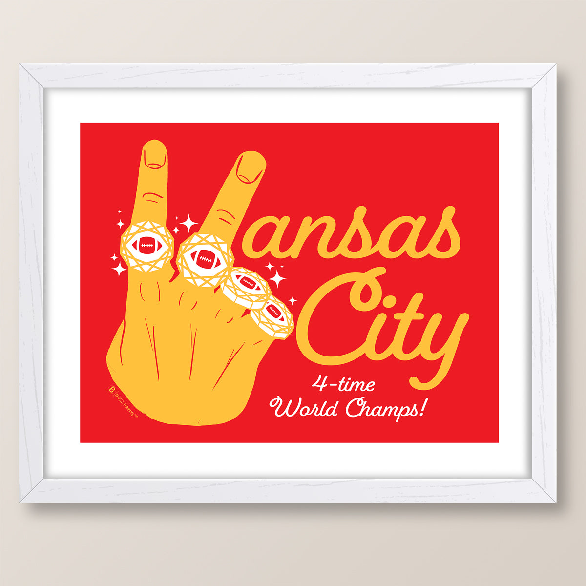 Kansas City 4-Time World Champions Print
