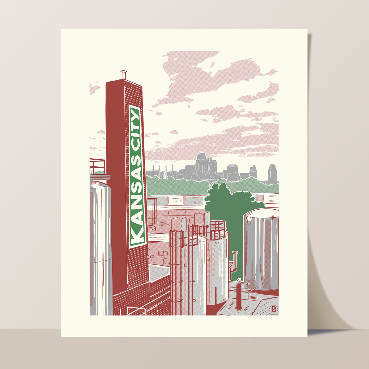 Kansas City Brewery Print