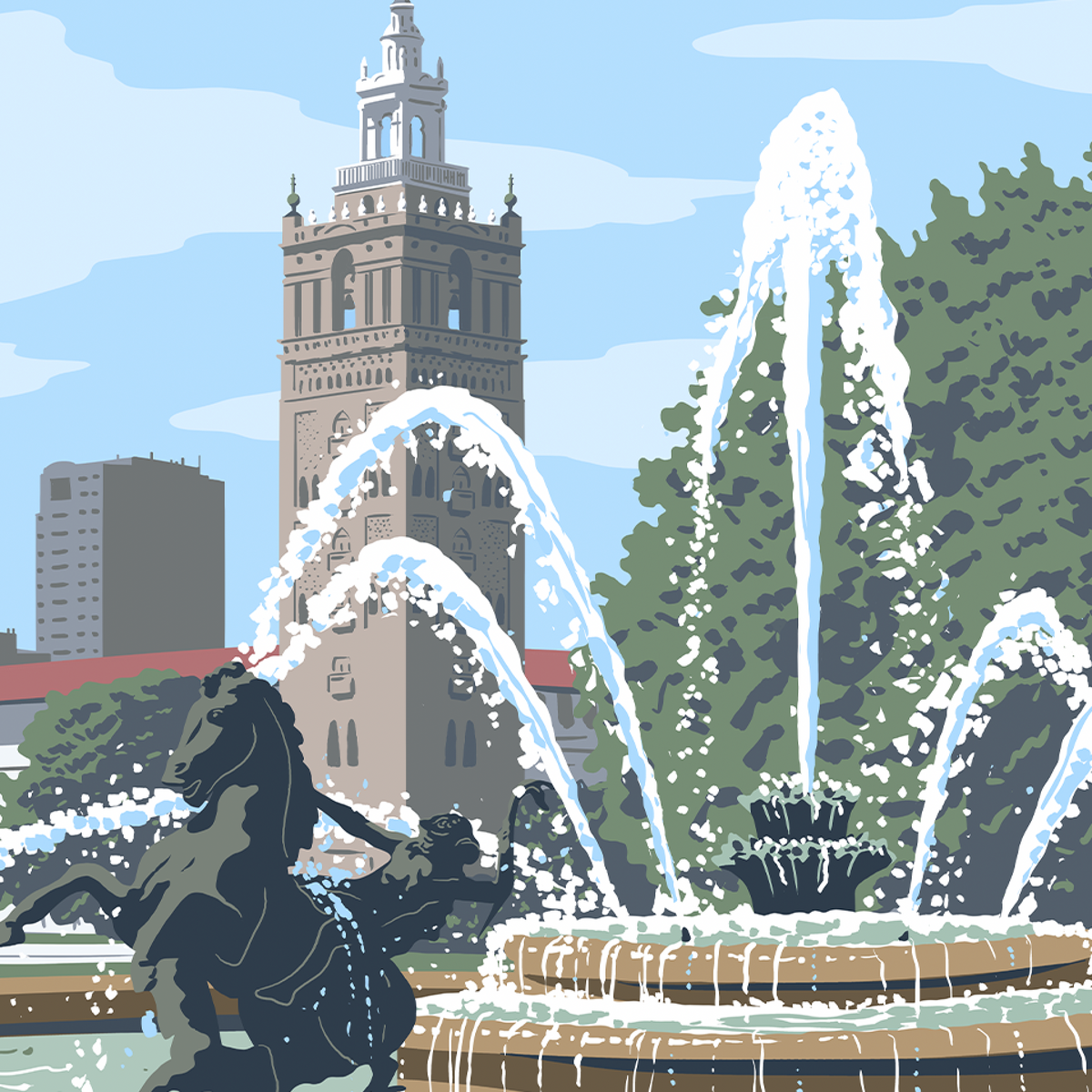 Kansas City Country Club Plaza Print