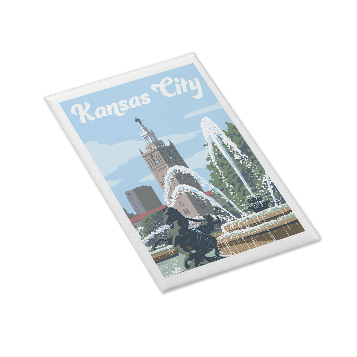 Kansas City Country Club Plaza Hard Magnet