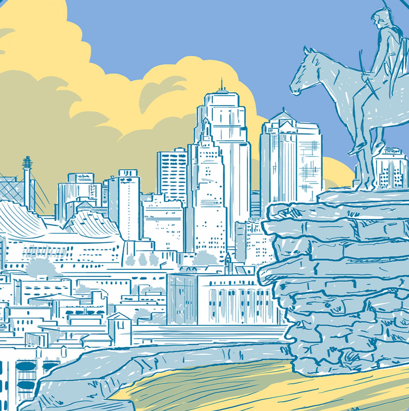 Kansas City Circle Print