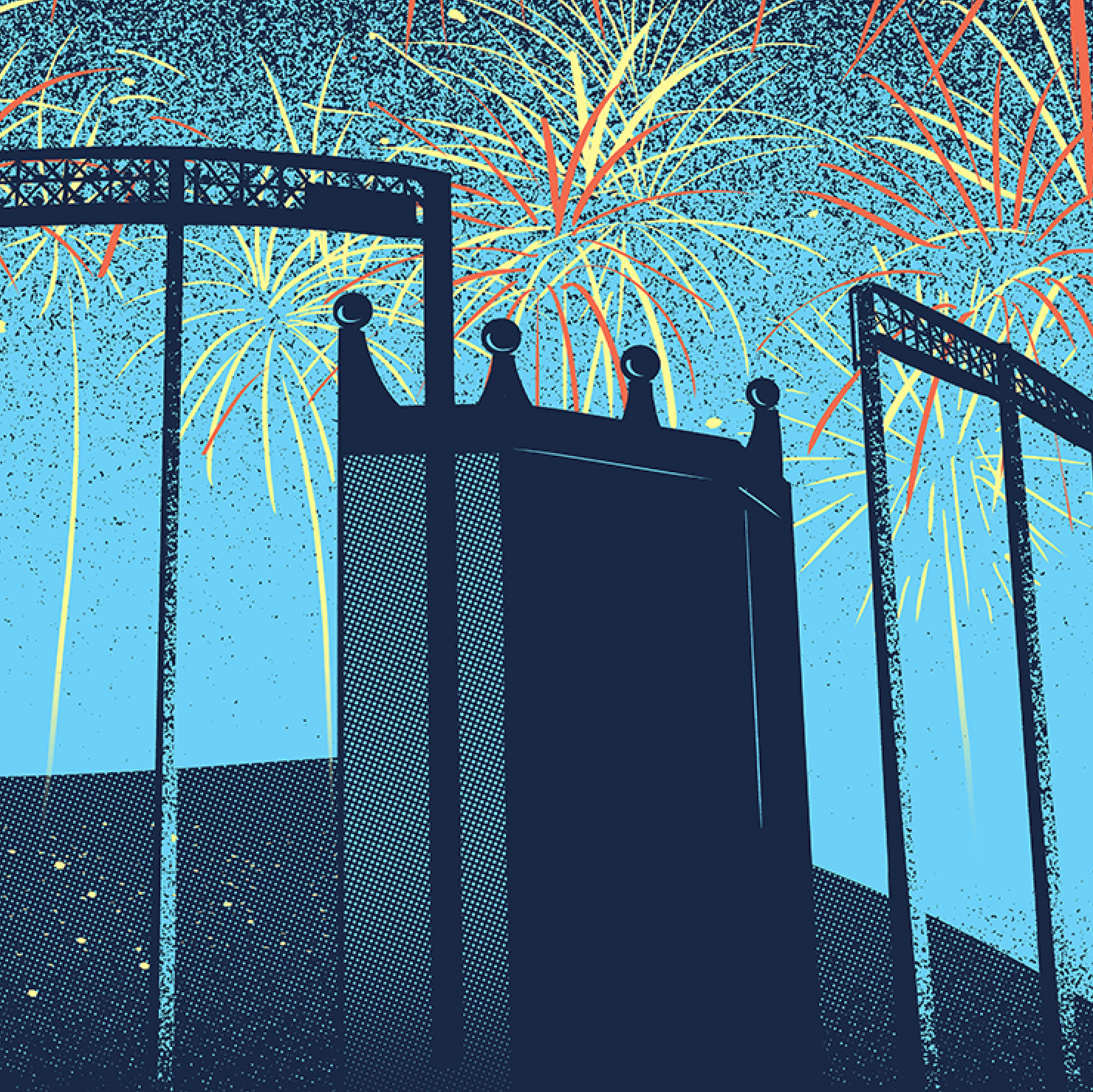 Kansas City Fireworks Print