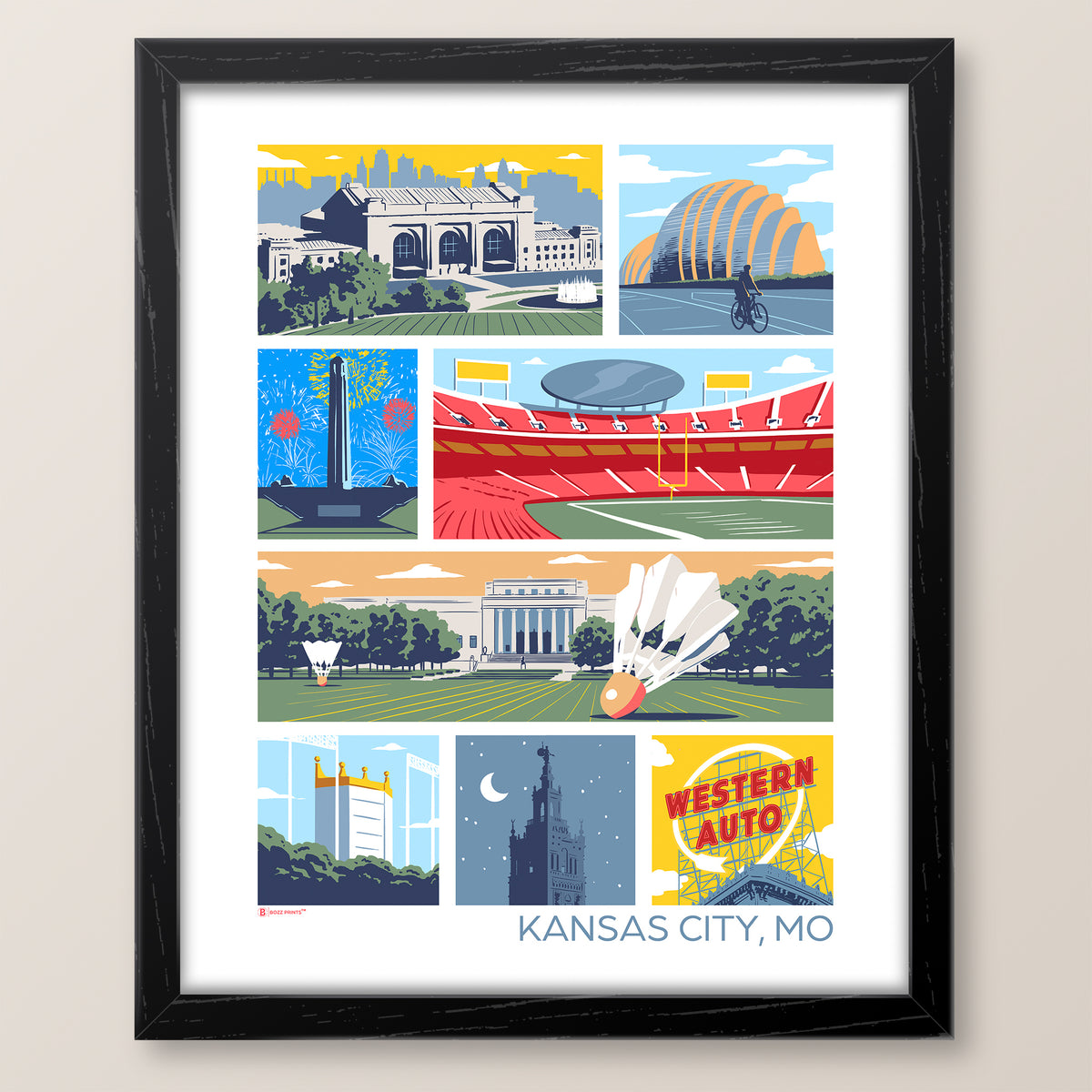 Landmarks of Kansas City Print
