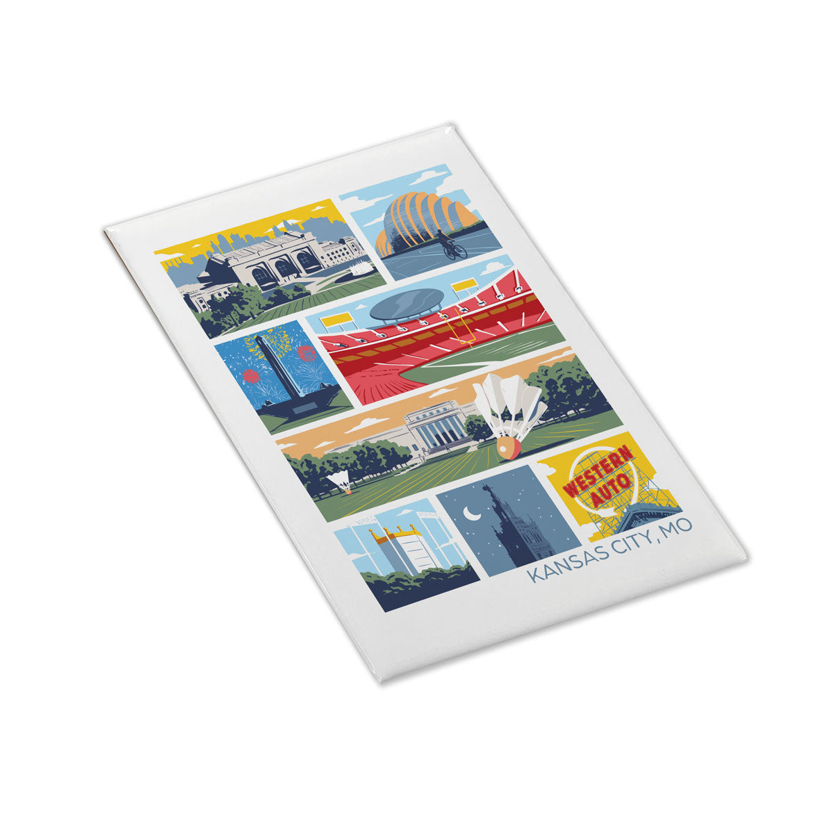 Kansas City Landmarks Hard Magnet