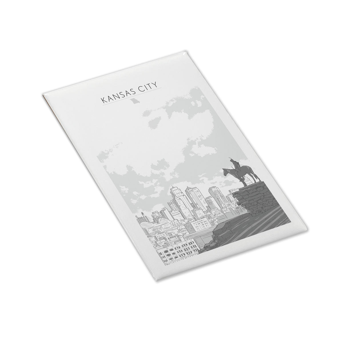 Kansas City Skyline Hard Magnet