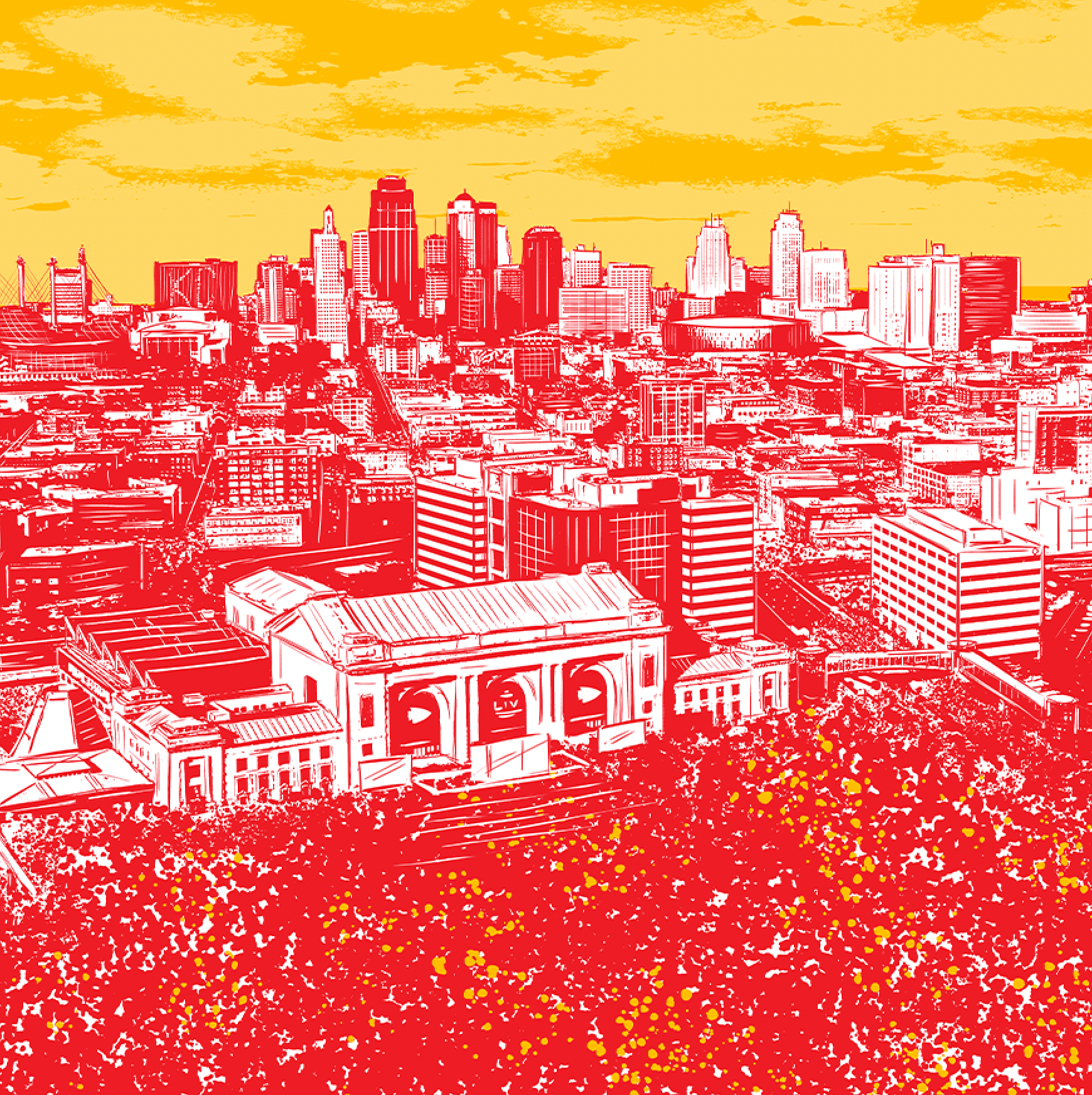 Kansas City World Champs Red Sea Print