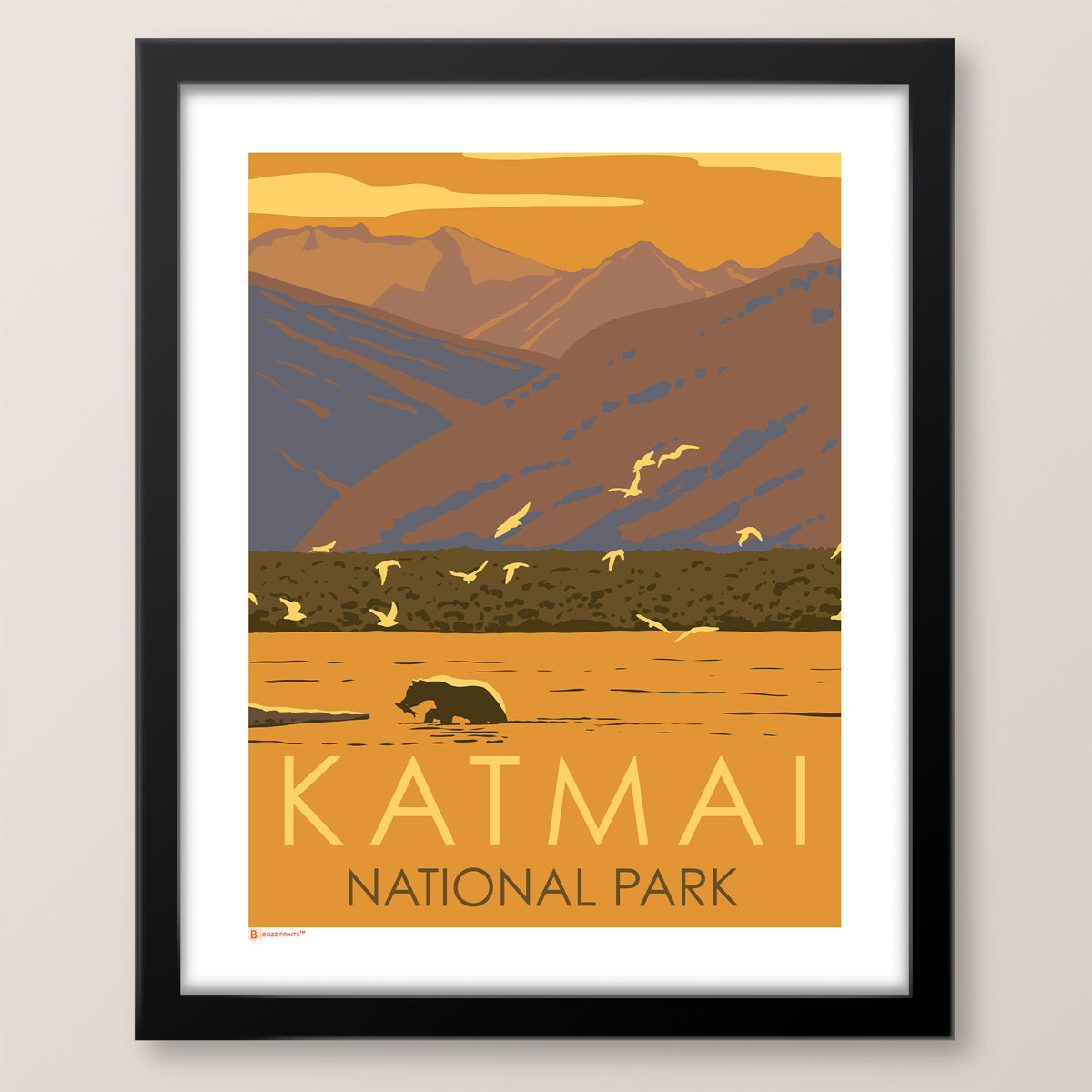 Katmai National Park Lake Bear Print