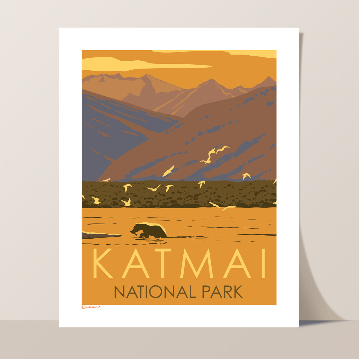 Katmai National Park Lake Bear Print