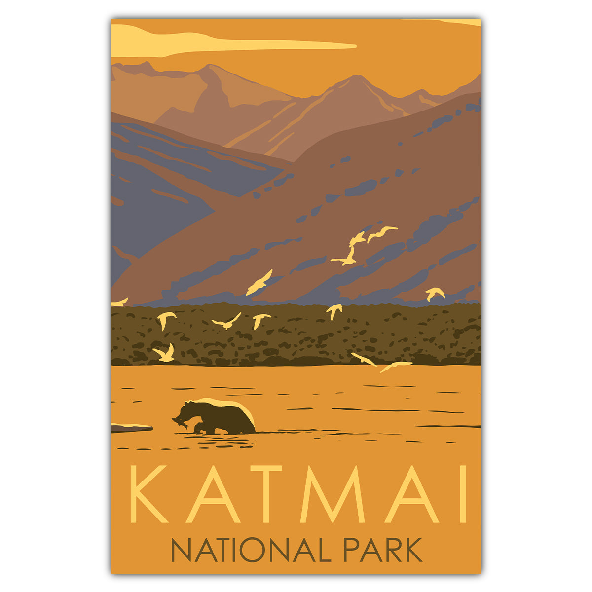 Katmai National Park Lake Bear Postcard