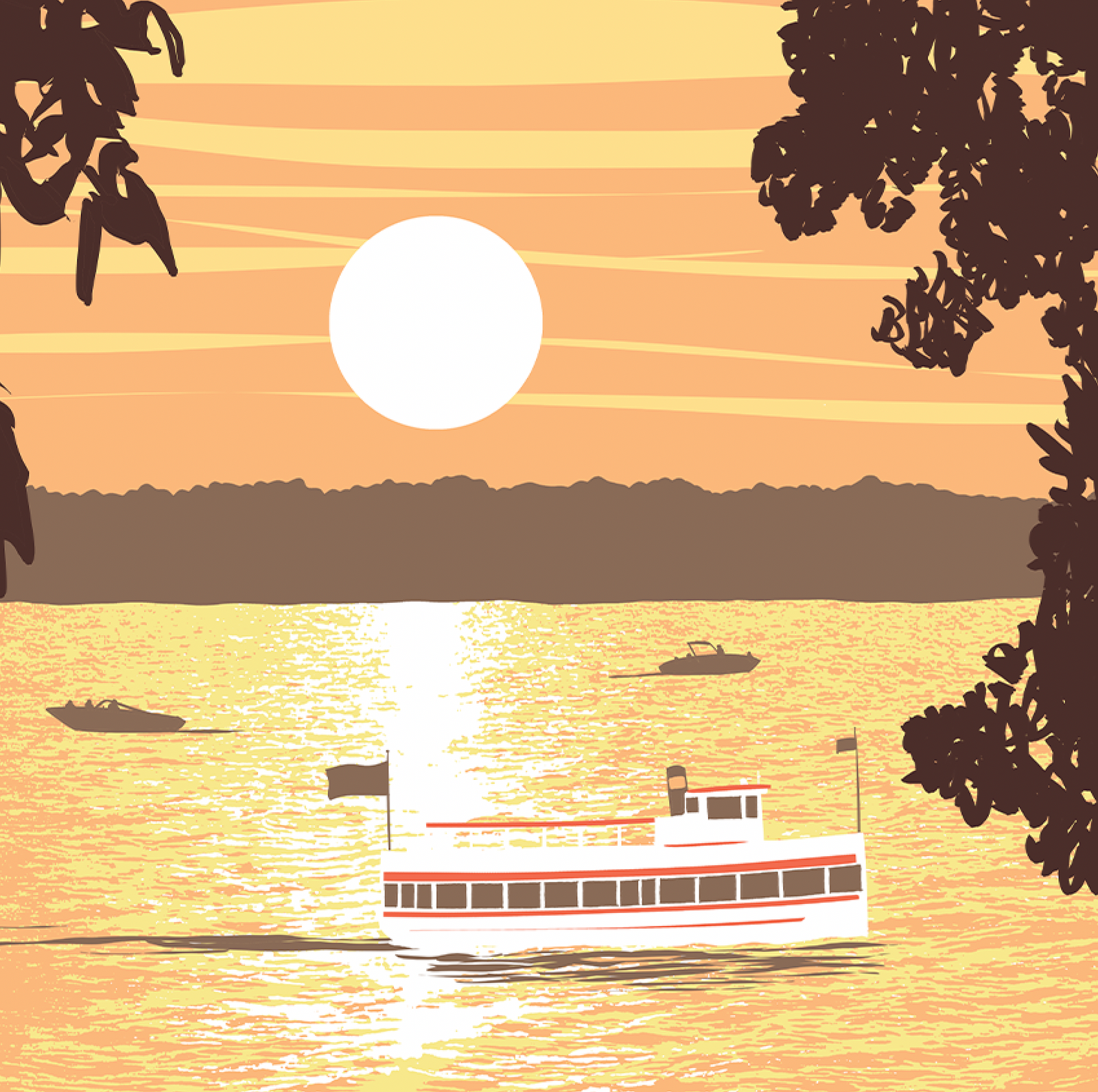 Lake Okoboji Sunset Postcard