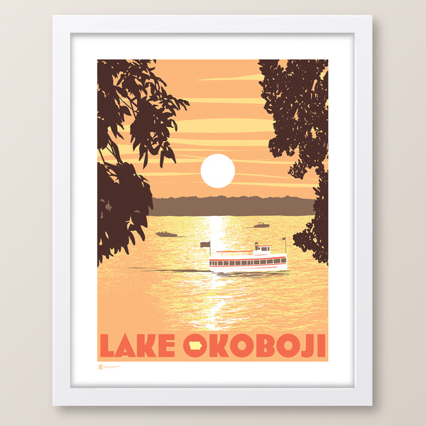 Lake Okoboji Sunset Iowa Art Print - Bozz Prints