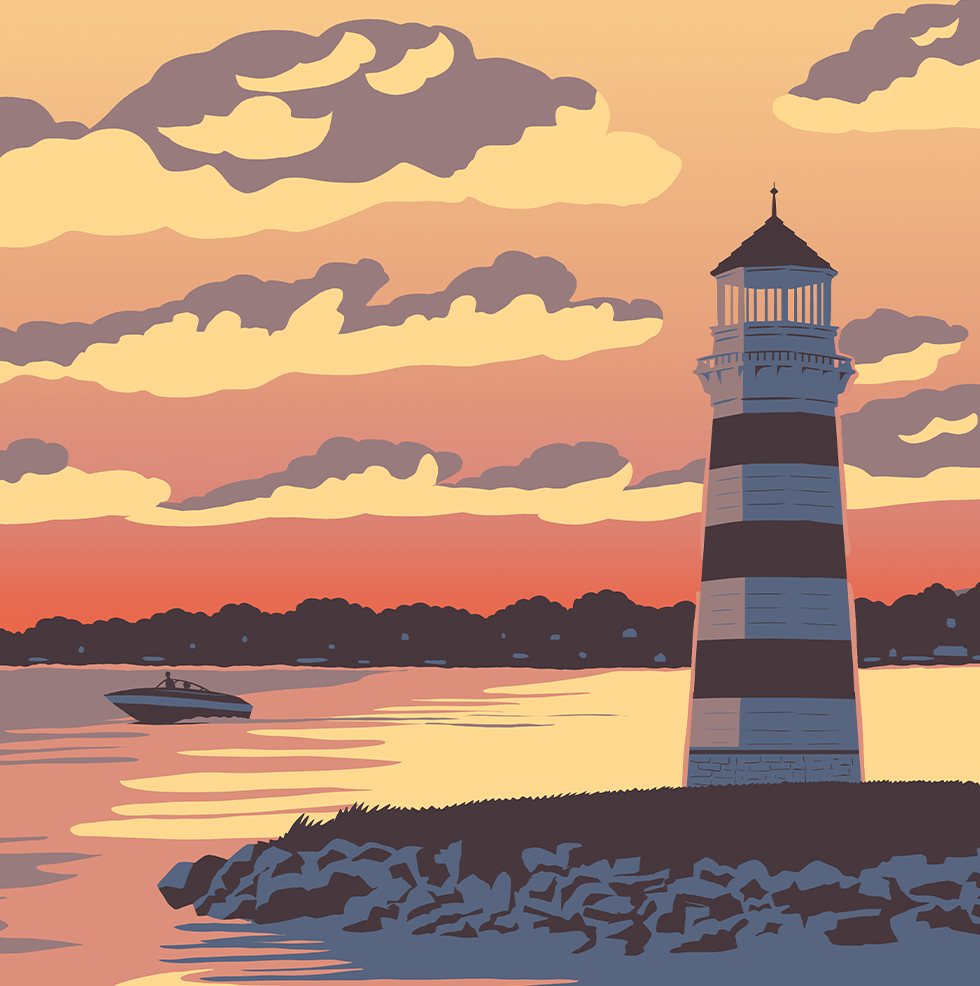 Lake Panorama Sticker/Magnet