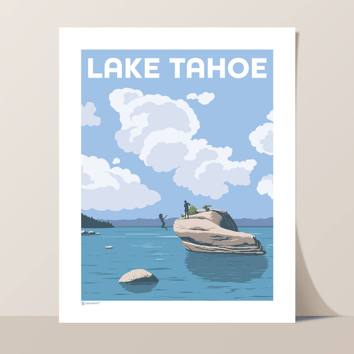 Lake Tahoe Bonsai Rock Print