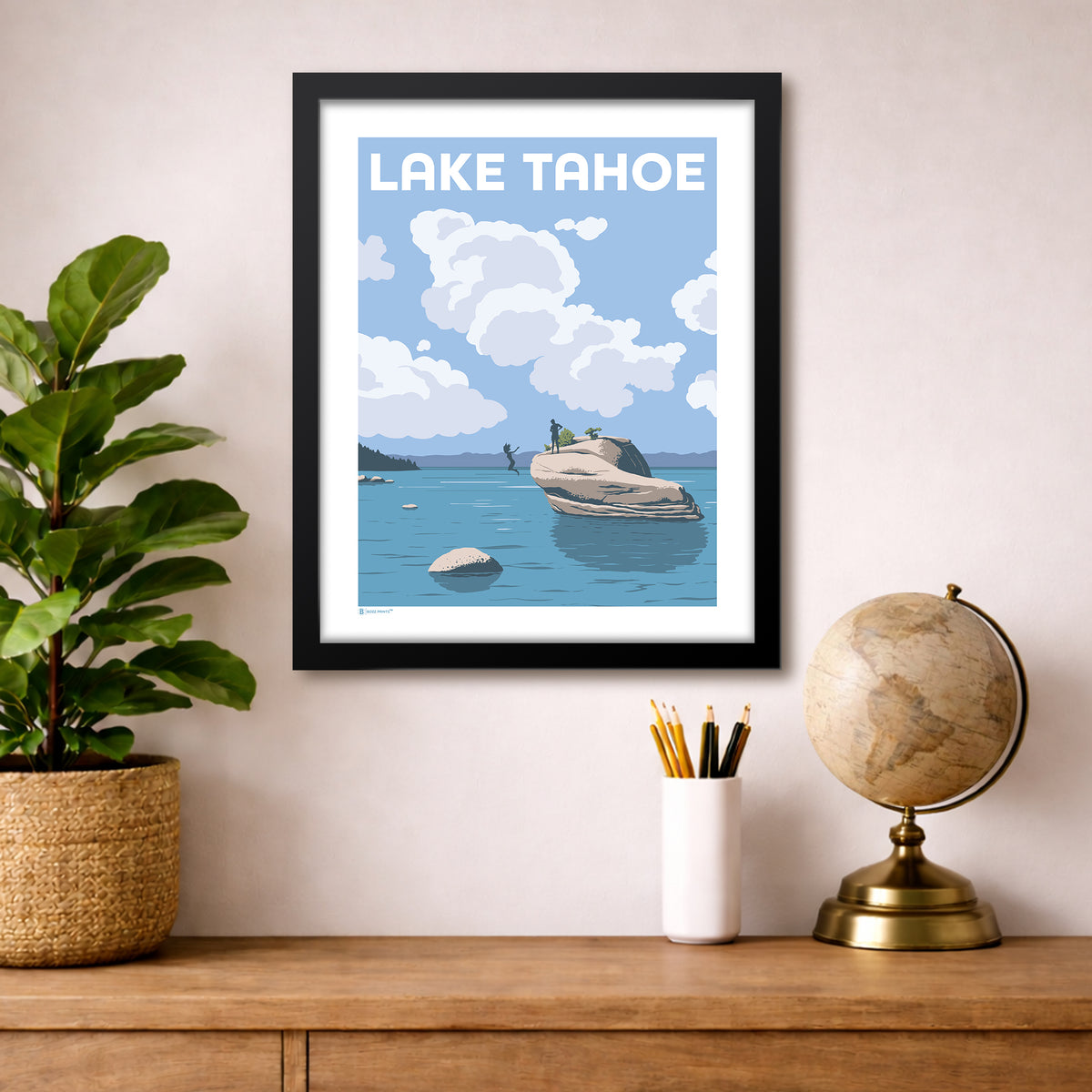 Lake Tahoe Bonsai Rock Print