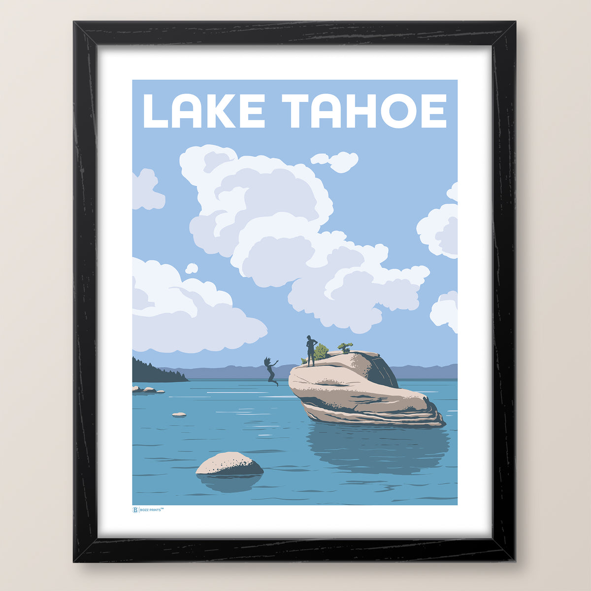Lake Tahoe Bonsai Rock Print