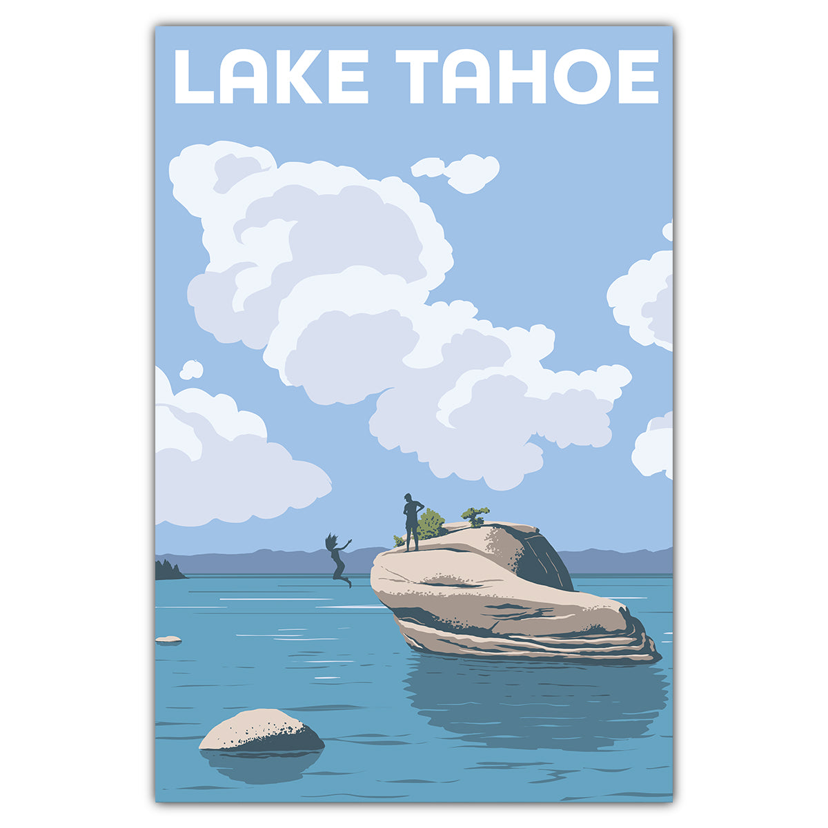 Lake Tahoe Bonsai Rock Postcard