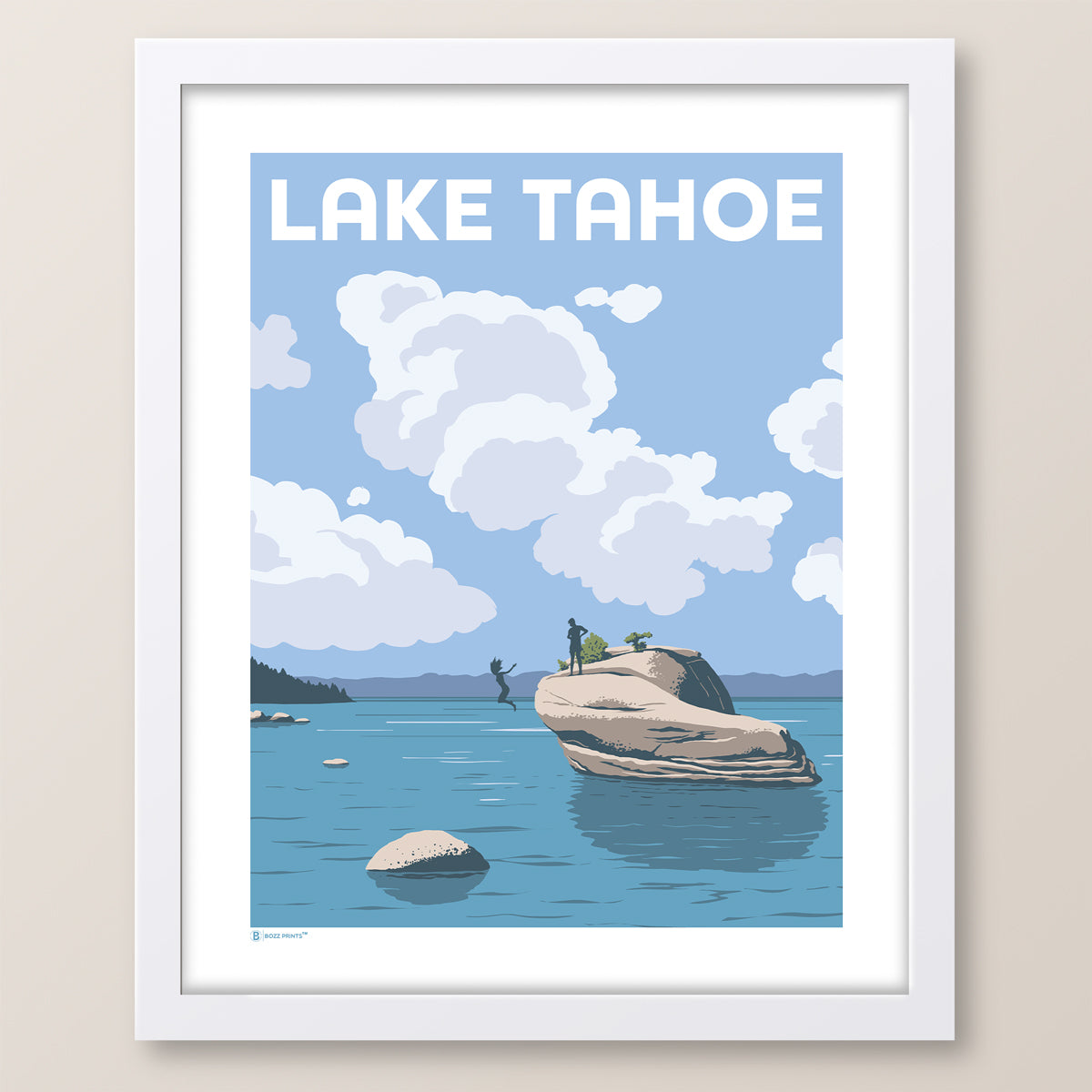 Lake Tahoe Bonsai Rock Print