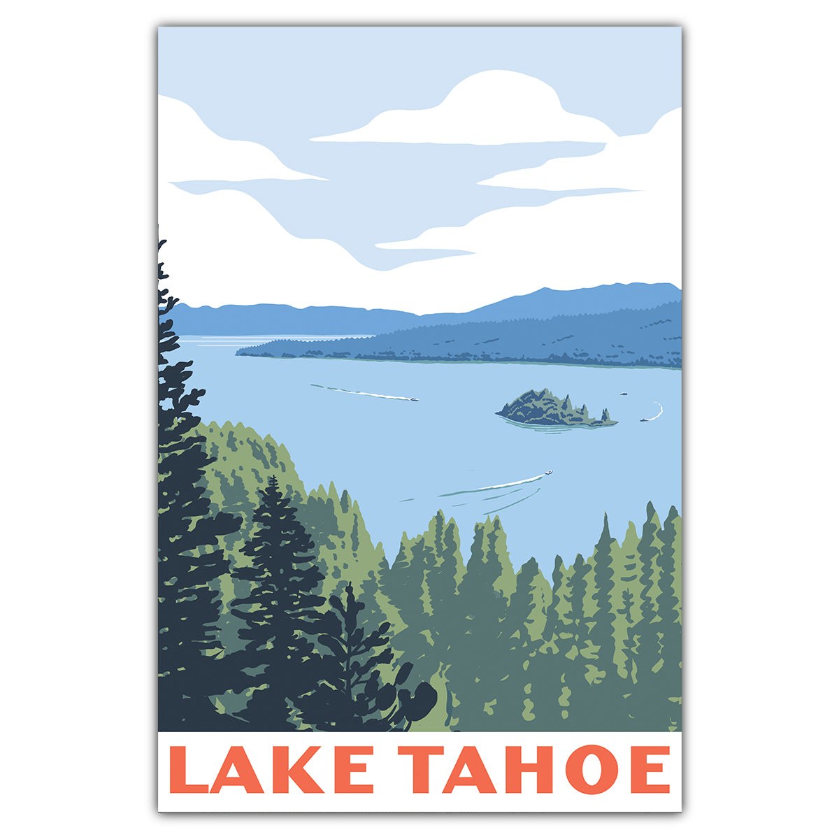 Lake Tahoe Emerald Bay Postcard