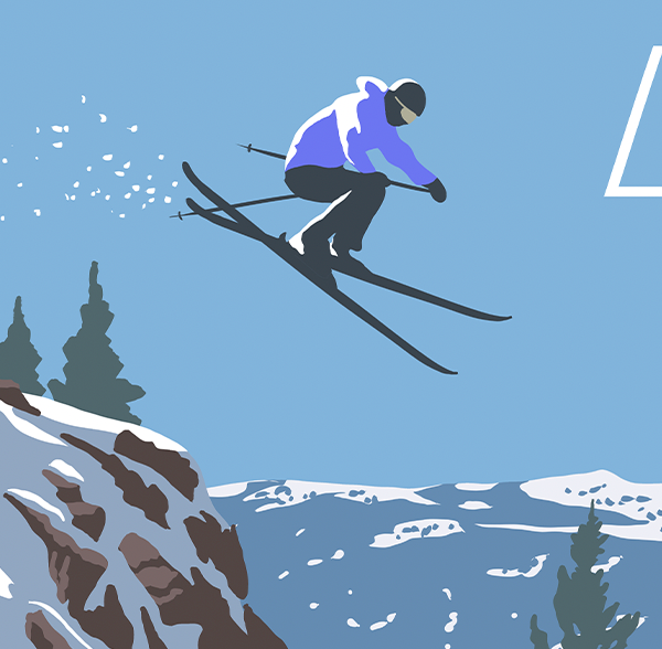 Lake Tahoe Snow Jump Print