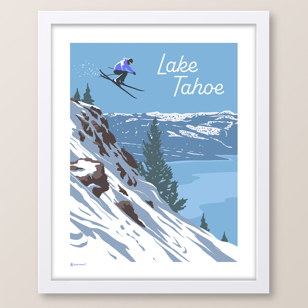 Lake Tahoe Snow Jump Print