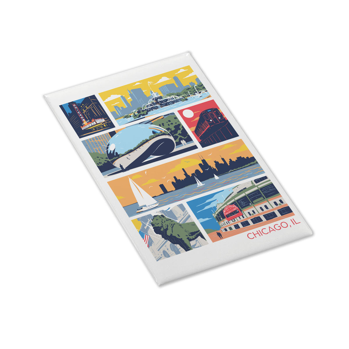 Landmarks of Chicago Hard Magnet