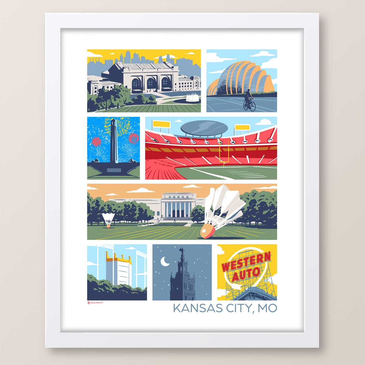 Landmarks of Kansas City Print