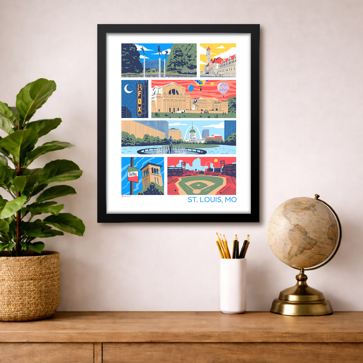 Landmarks of St. Louis Print