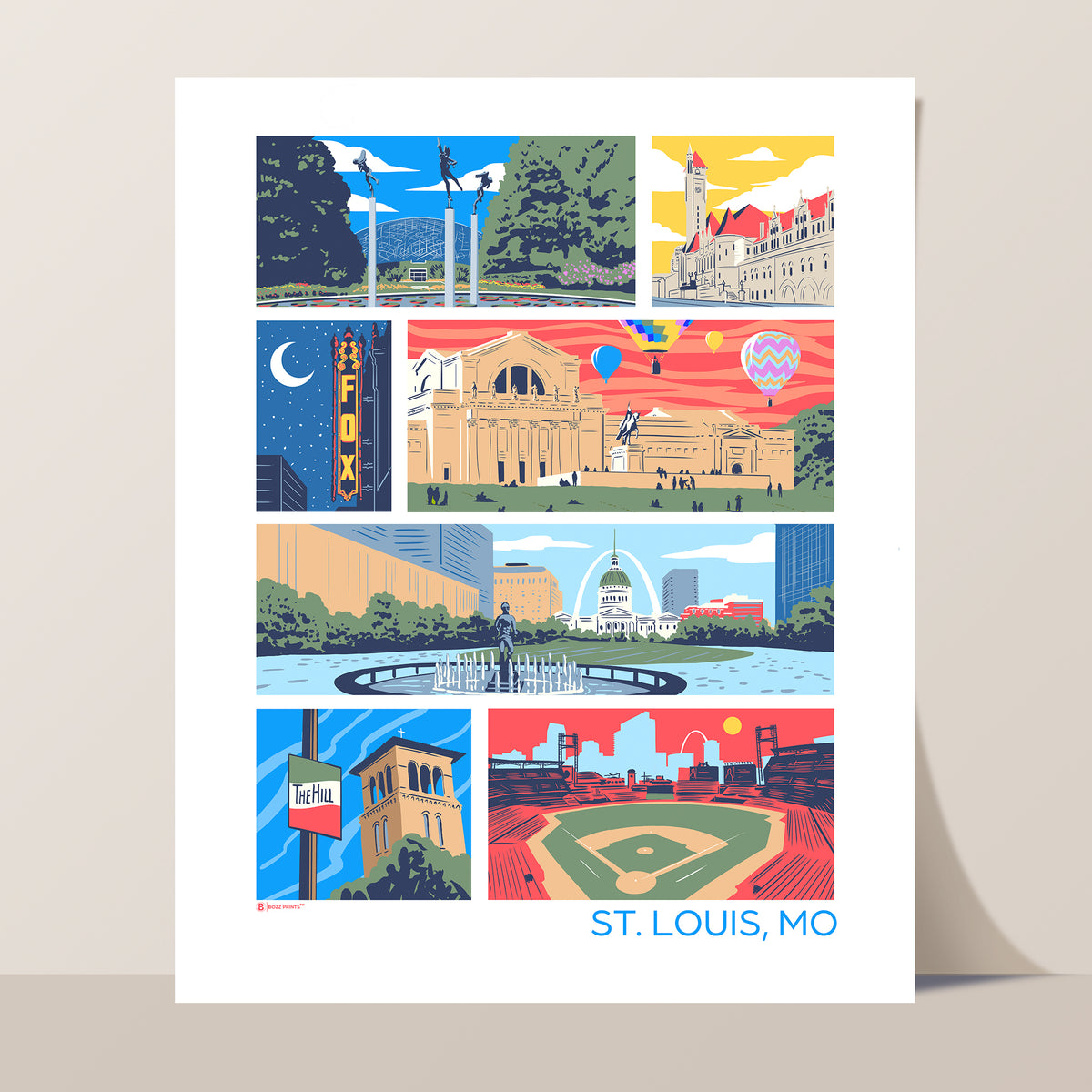 Landmarks of St. Louis Print