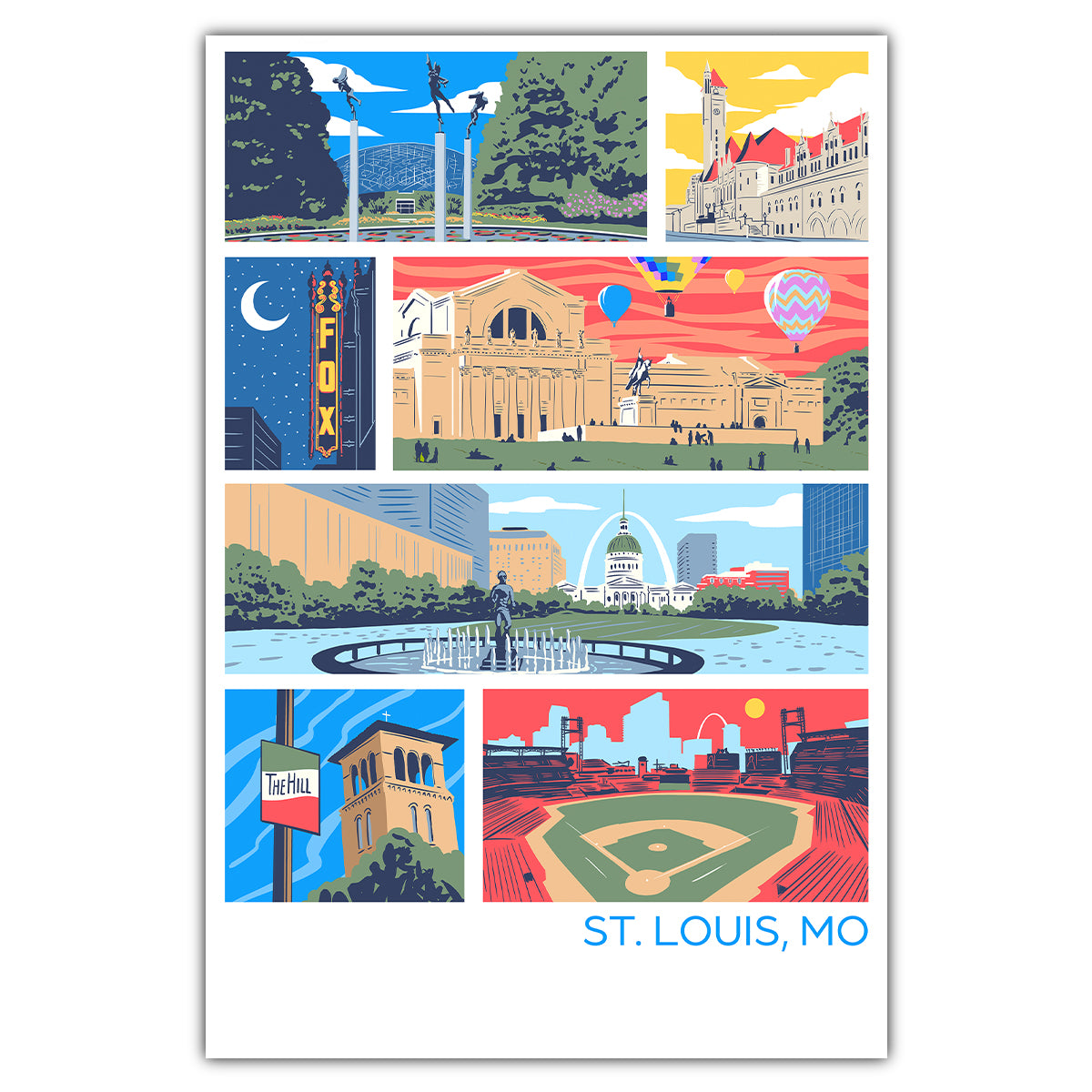 Landmarks of St. Louis Postcard